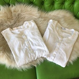 2 James Perse Henley long sleeves